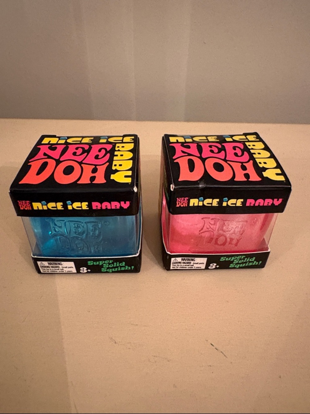 NeeDoh Nice Ice Baby Squishy Set - Blue & Pink